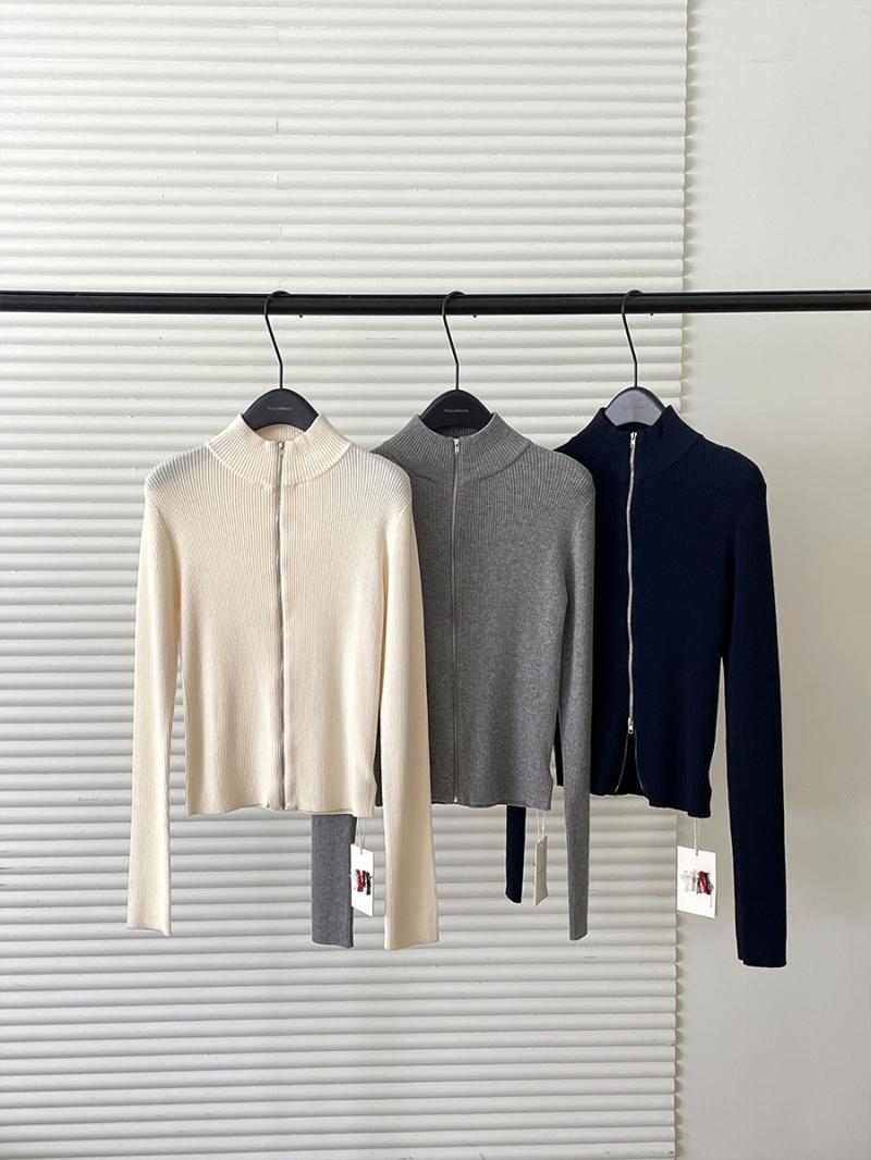 Dame Logo Ullblanding Cardigan Høy Krage  |  Gensere Og Cardigans Dame Dame